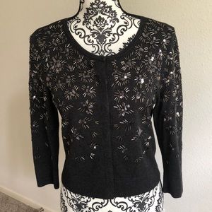 WHBM Sequins Crop Cardigan